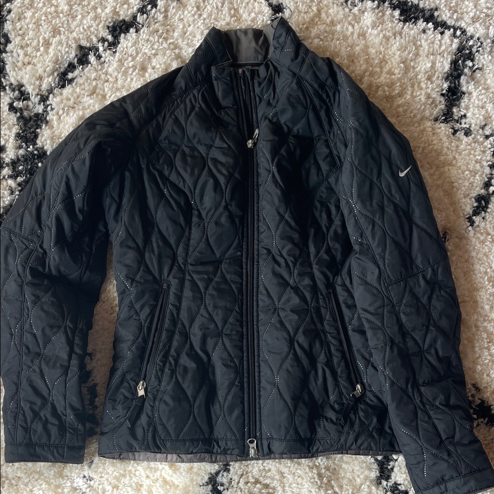 Nike Women's Black Quilted tempo flash Ski running Jacket